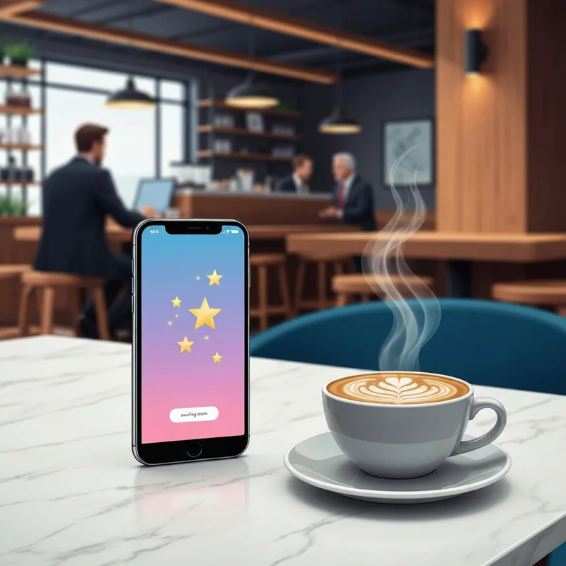 A professional smartphone display showing rewards and the question do starbucks stars expire in a cozy cafe setting.