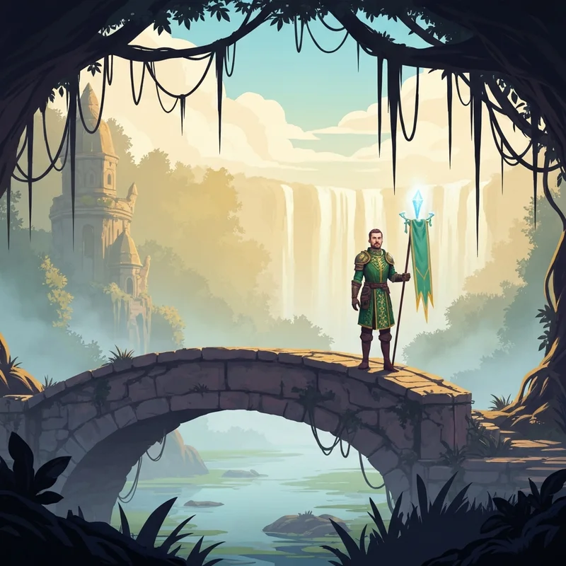 A character celebrating the completion of the western provinces diary osrs in a lush fantasy setting.