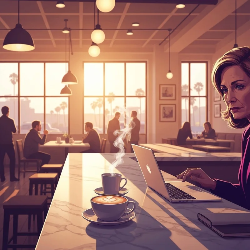 A warm and inviting atmosphere inside a popular starbucks corona location during the morning rush.