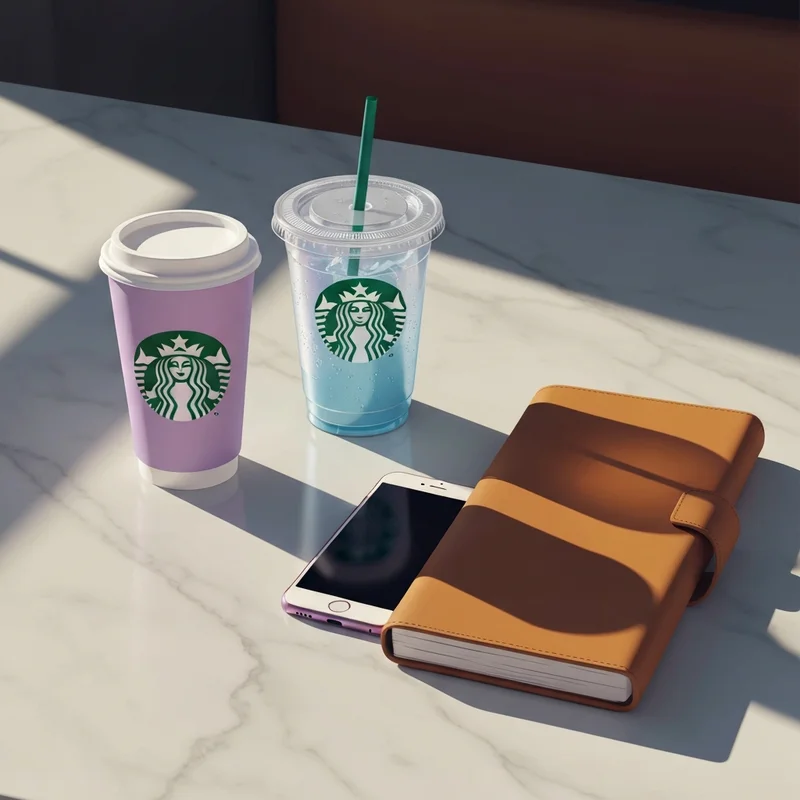 Comparison of hot and cold cups showing how many ounces are in a venti starbucks