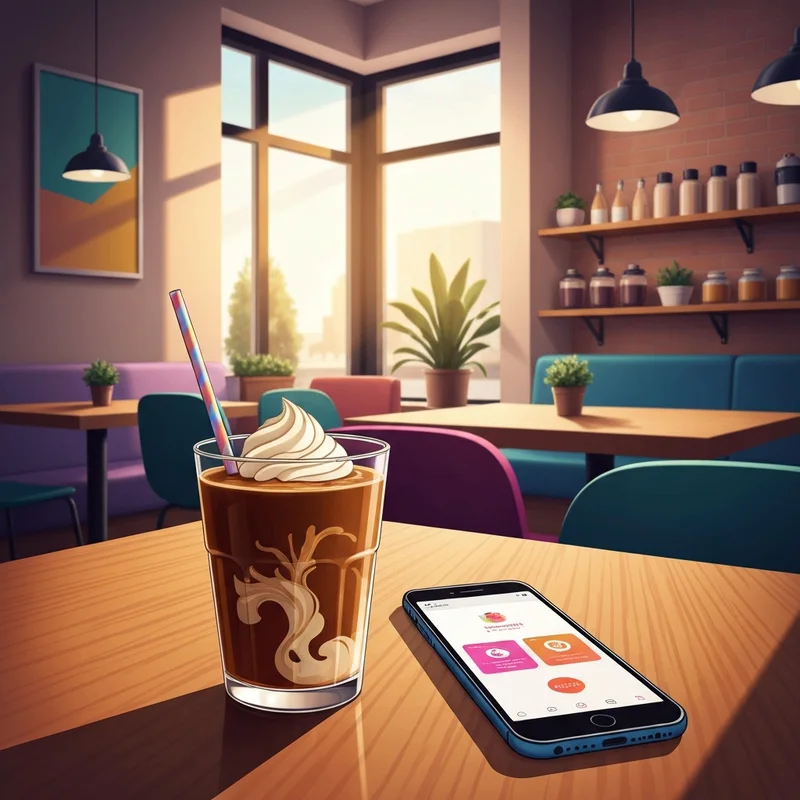 A smartphone showing coffee rewards on a cafe table, illustrating do dunkin points expire.