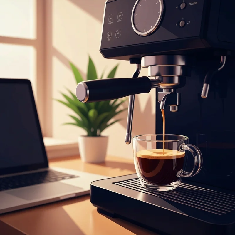 A close-up shot of a freshly poured espresso showing how much caffeine in starbucks shot of espresso is packed into a small serving.