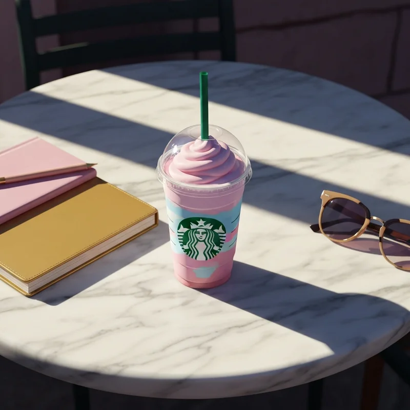 A refreshing blended beverage showing why does starbucks frappuccino have caffeine and how to choose caffeine-free options.