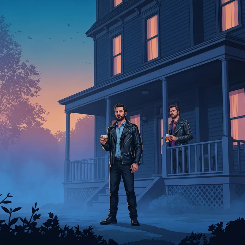 A cinematic representation of the Salvatore boarding house, sparking rumors of a vampire diaries season 9 return.