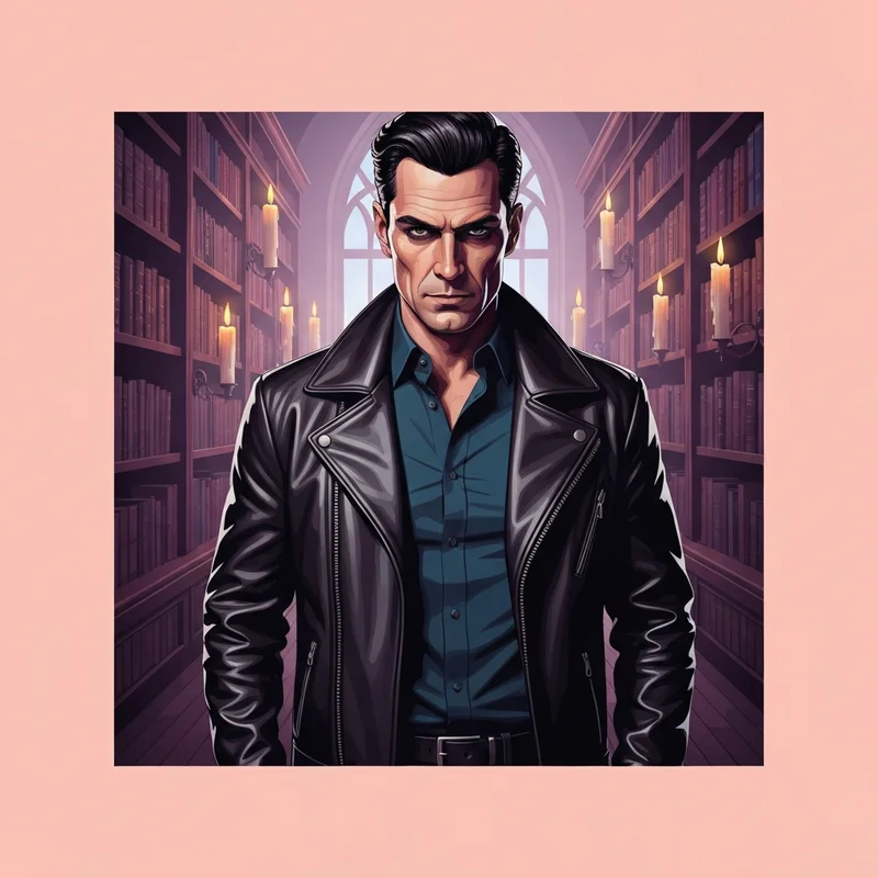 A brooding and loyal portrait of Enzo The Vampire Diaries in a gothic setting.