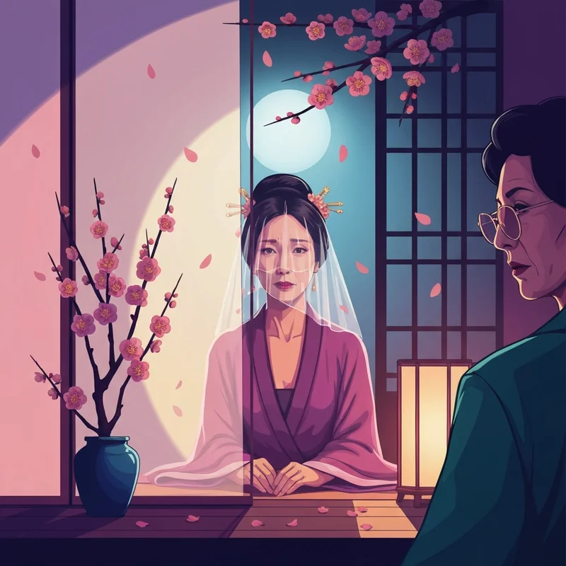 The tragic figure of Fengxian apothecary diaries sitting in the shadows of the Rokushoukan.