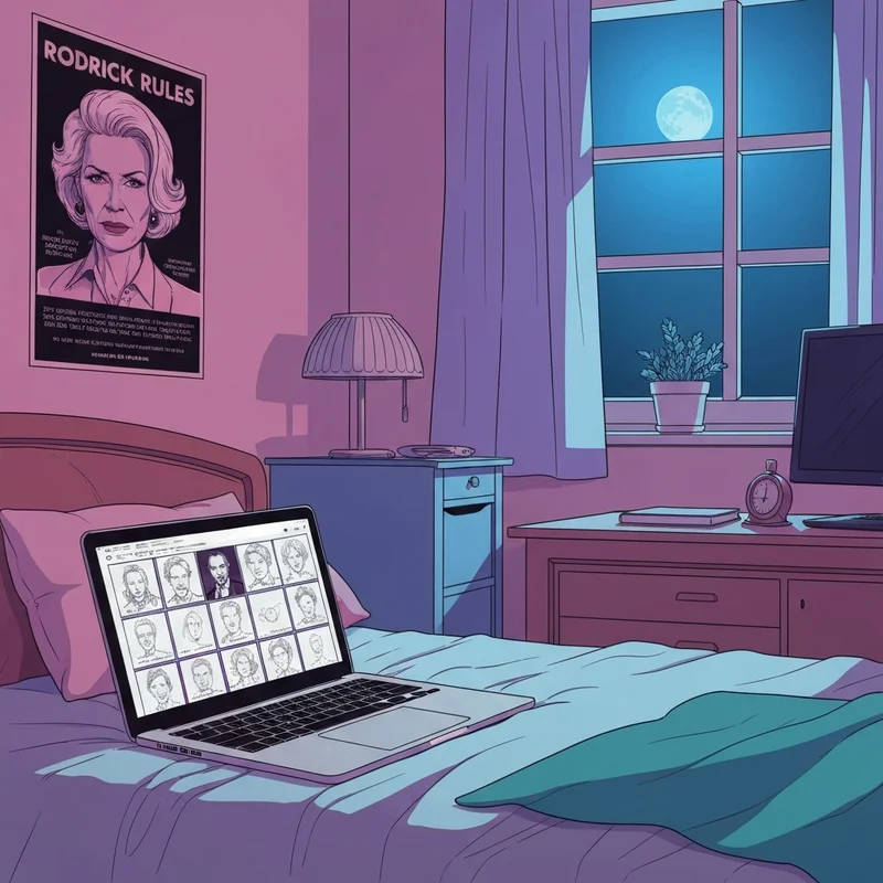 A nostalgic bedroom setup highlighting how many diary of a wimpy kid movies are there on a streaming screen.