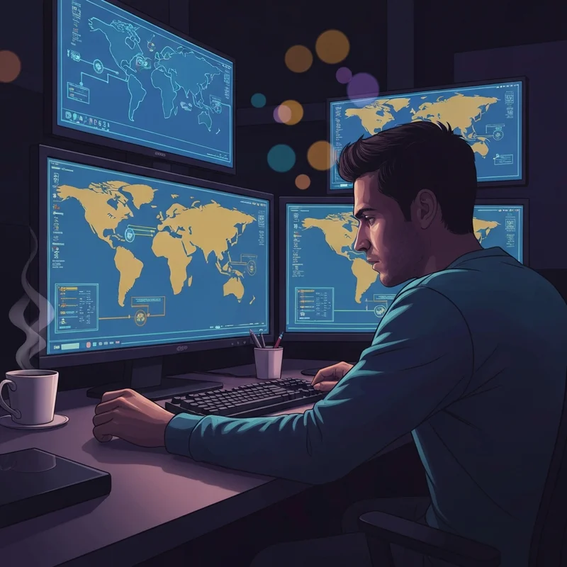 A dedicated strategist analyzing the latest hoi4 dev diary on a high-tech gaming setup.