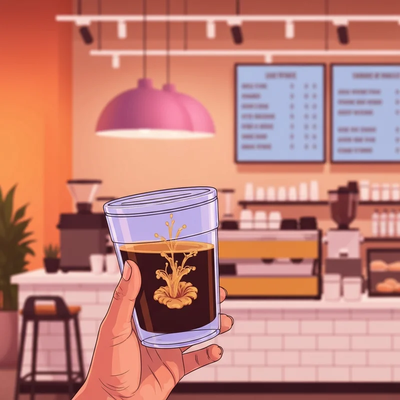 A person holding a customized coffee ordered using the dunkin donuts allergen menu safety guide.