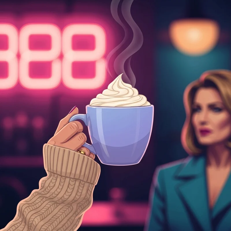 A cozy hand holding a cup of various dunkin hot chocolate flavors with whipped cream in a festive setting.