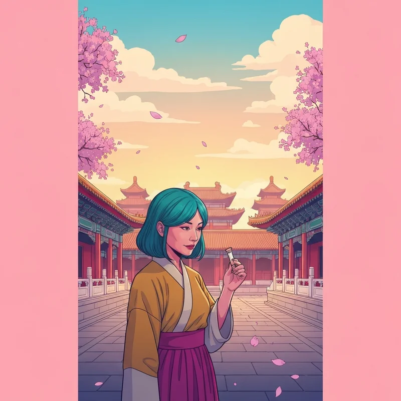 The apothecary diaries anime season 3 cover art showing Maomao in the Inner Court