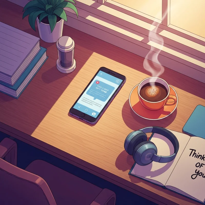 A cozy desk scene featuring a dunkin e gift card notification on a smartphone next to a fresh cup of coffee.