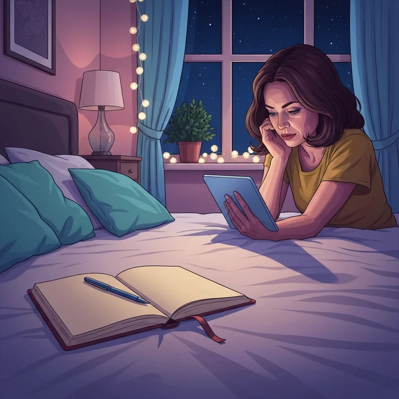 A young woman writing a personal entry of a diary in a cozy room to improve her mental health.