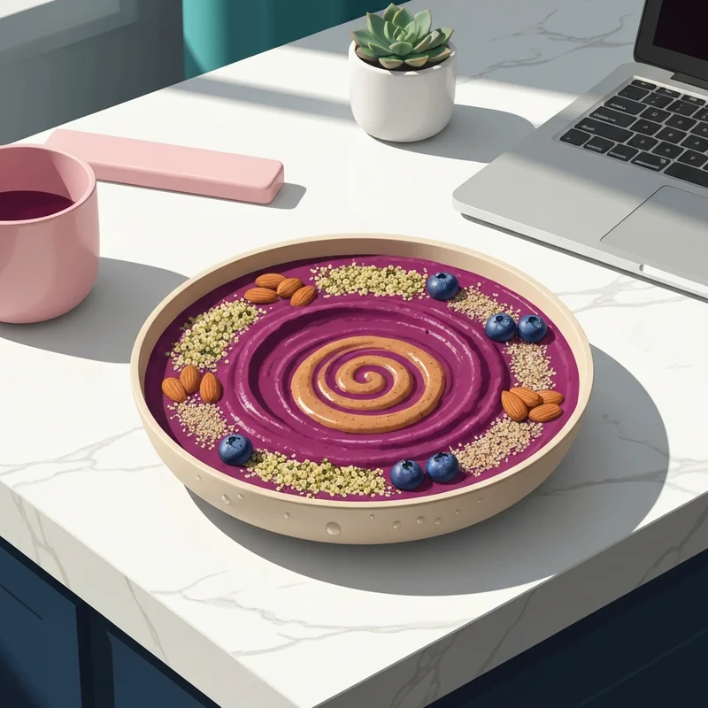 A perfectly prepared morning ritual showcasing the numerous acai bowl benefits for high-performance living.