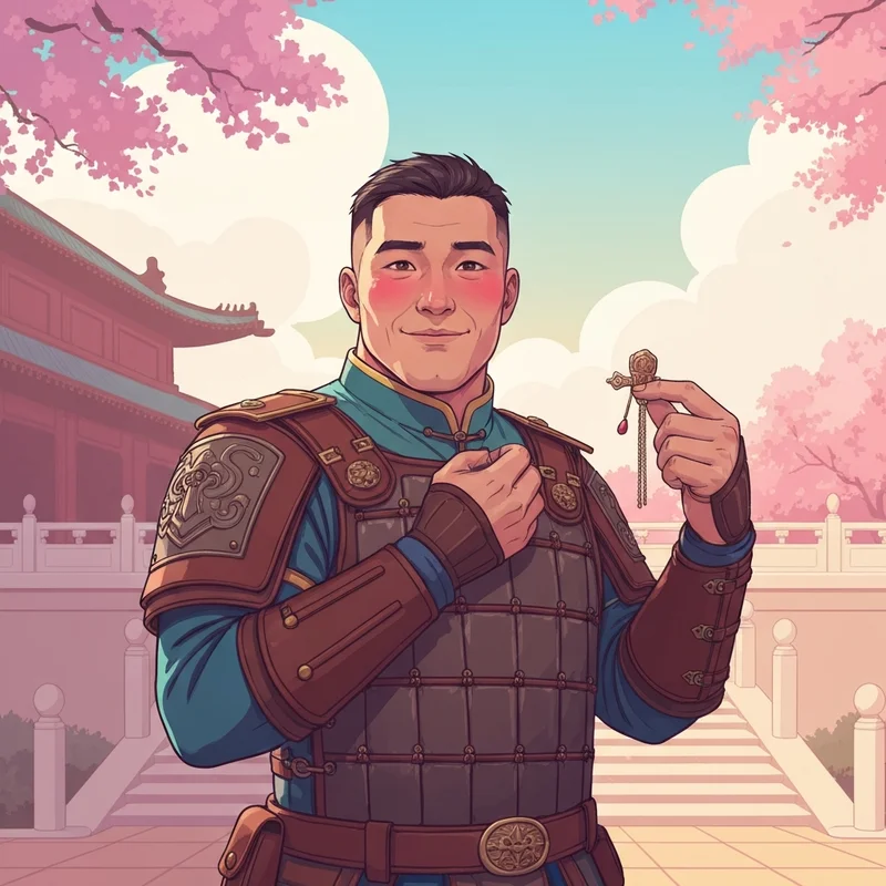 Lihaku Apothecary Diaries character art showing his muscular build and kind expression