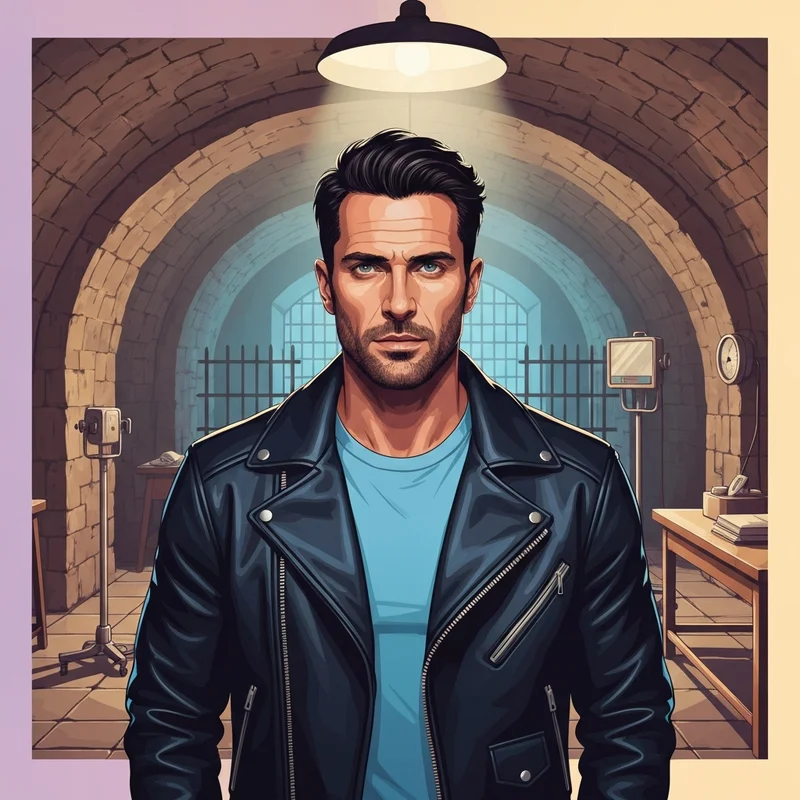 The iconic Enzo Vampire Diaries character Lorenzo St. John looking resilient in an Augustine cell.