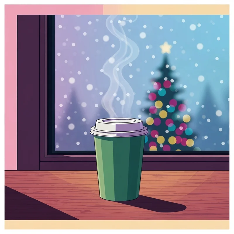 A peaceful moment of coffee-led self-care while checking starbucks holiday hours.