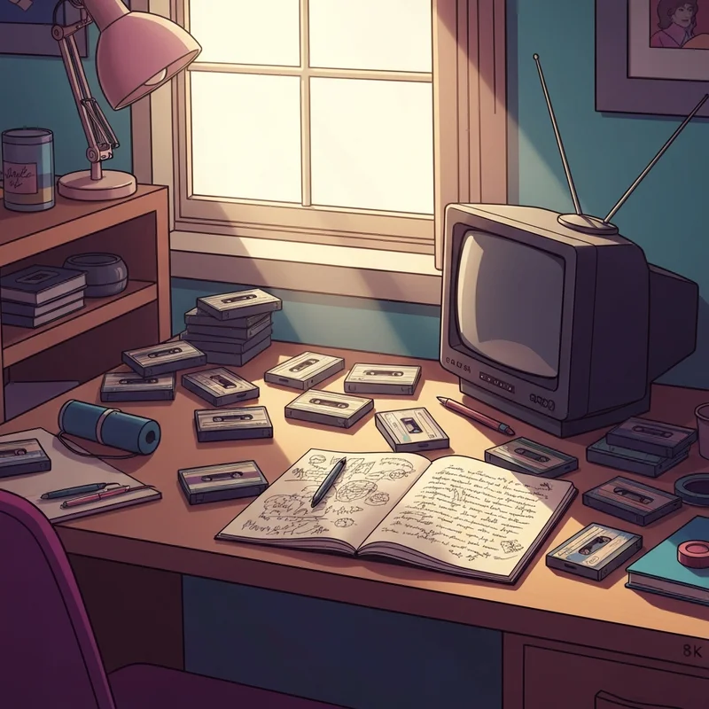 A nostalgic 90s bedroom scene representing the setting where you would watch my mad fat diary online free.