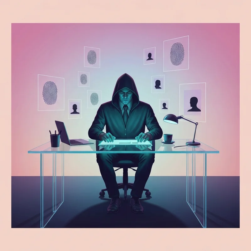 A digital architect defending against darknet diaries data brokers in a high-tech holographic environment.