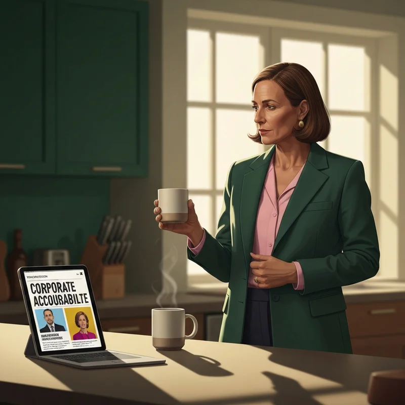 A young professional researching the latest starbucks lawsuit details on their tablet.