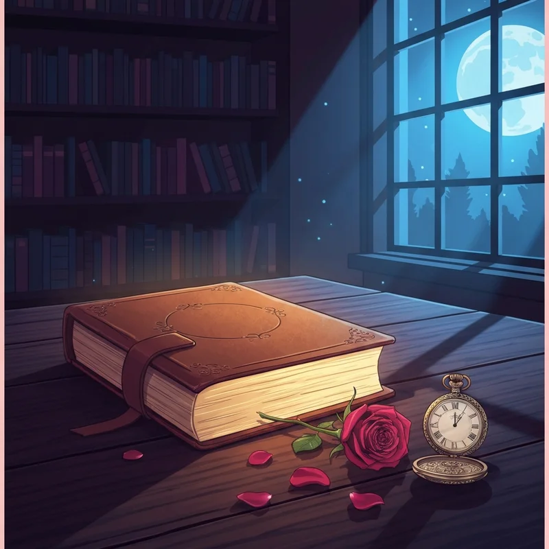 A symbolic representation of the final chapters of a story, referencing how many episodes of season 8 Vampire Diaries were the end of an era.