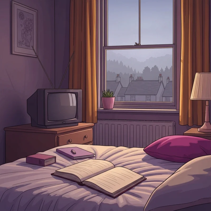 A nostalgic 90s bedroom scene representing the world of the cast of My Mad Fat Diary.