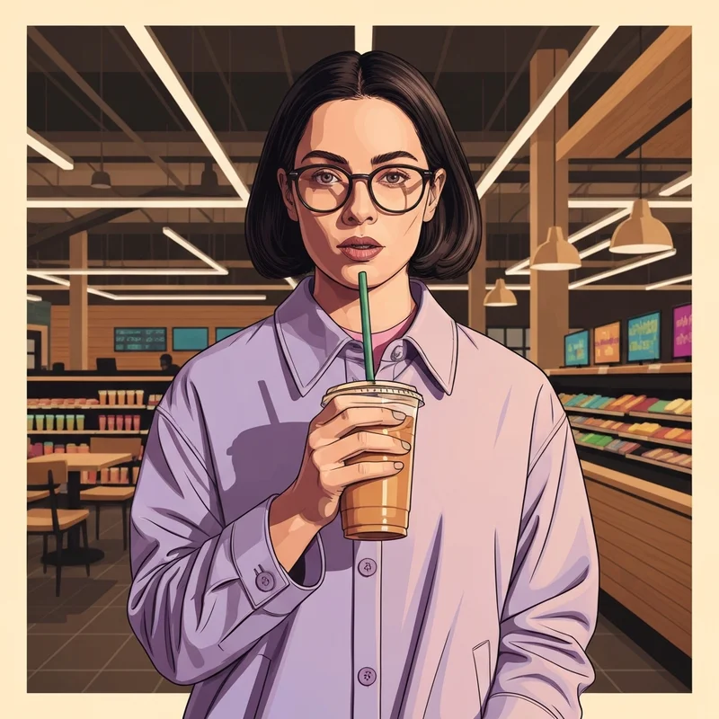 A person enjoying a cold drink after confirming does starbucks take ebt at a licensed grocery location.