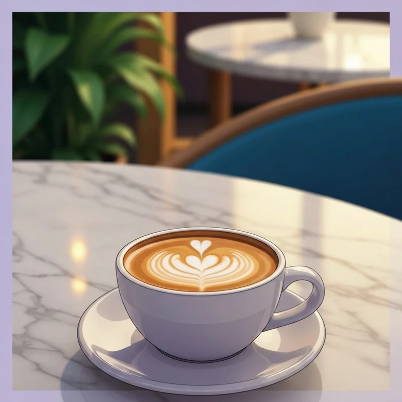 A perfectly crafted espresso drink showing what is a flat white at Starbucks with a signature white dot and silky microfoam.