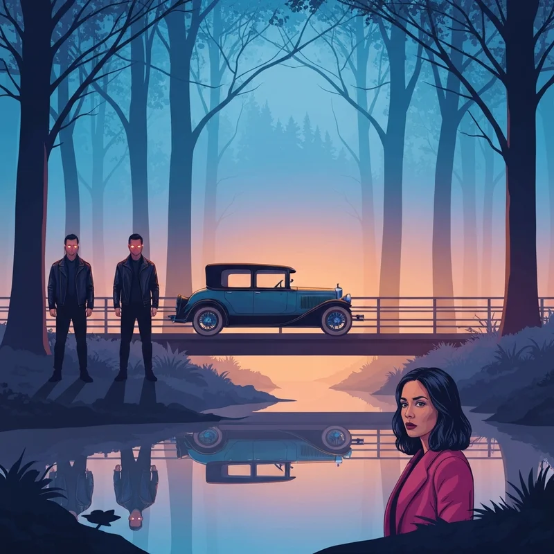 A moody dark academia scene inspired by the atmosphere of The Vampire Diaries Season 3.