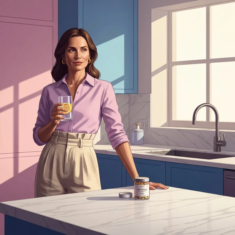 A woman feeling confident and light after using olly beat the bloat to manage her digestive health.