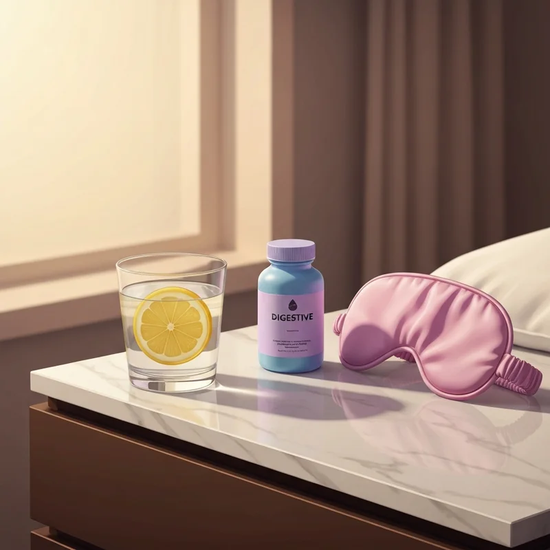 A peaceful wellness scene representing how do tums help with bloating and digestive relief.