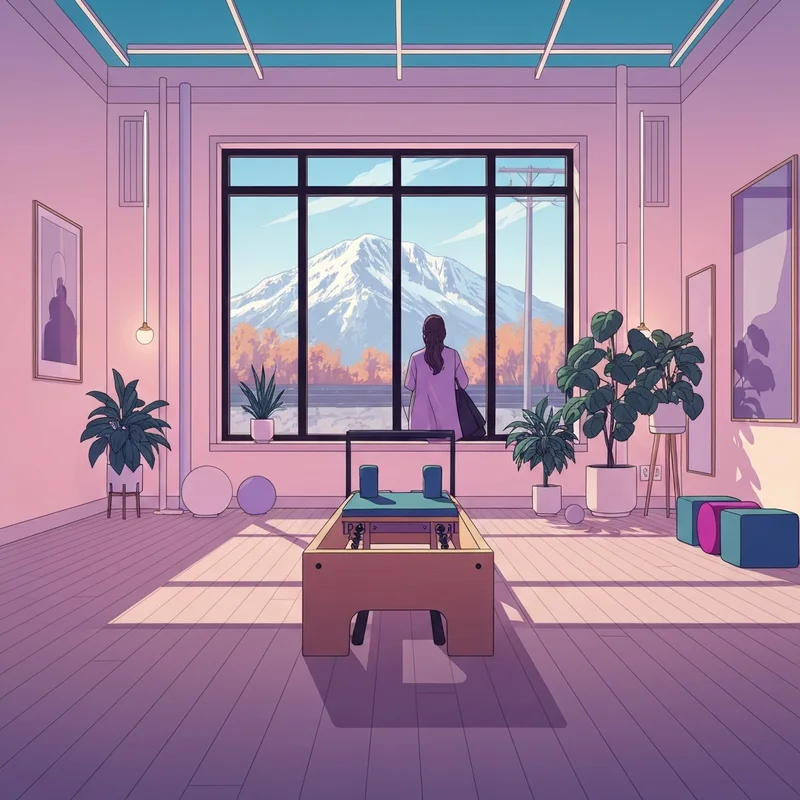 A modern boutique studio for pilates salt lake city with mountain views.