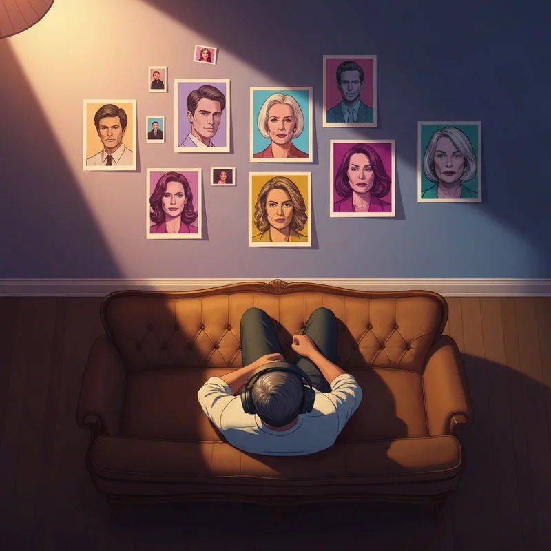 A person listening to music and reflecting on the auntie diaries lyrics and family history.