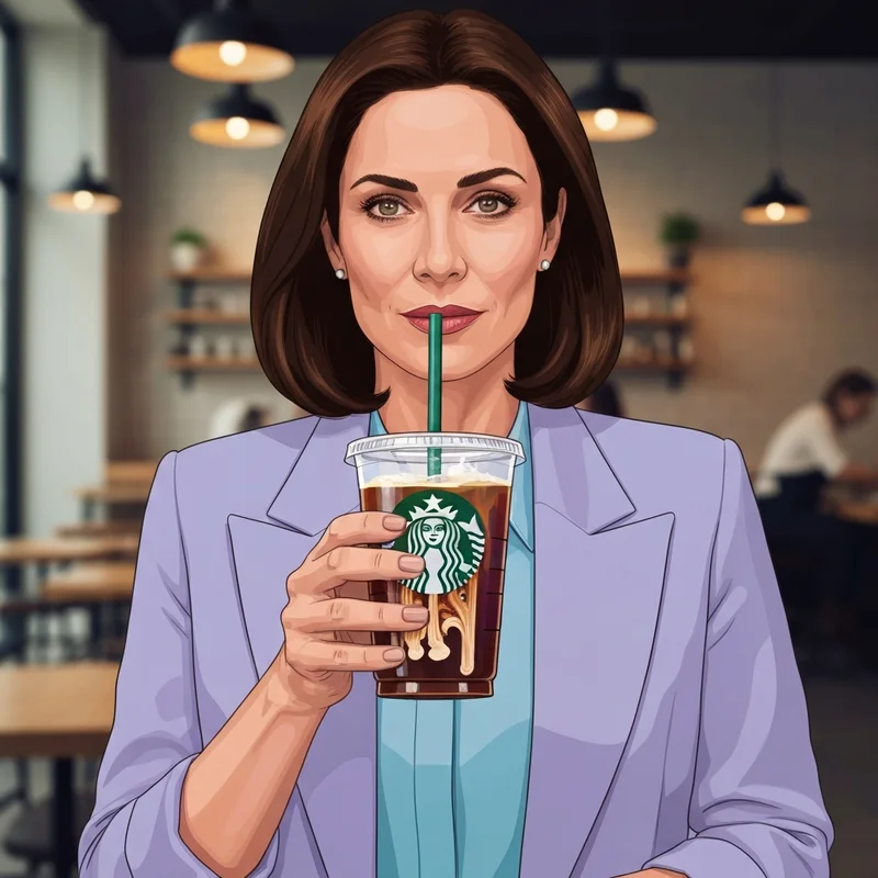 A sophisticated woman holding one of the best sugar free starbucks drinks with swirling cream and ice.