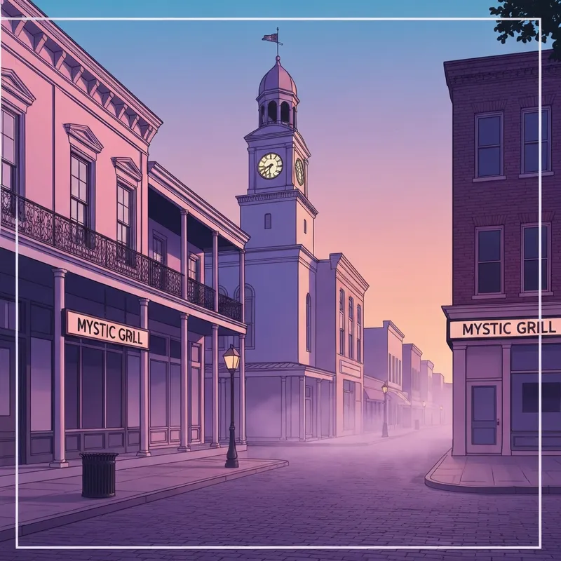 The historic town square and clock tower in Georgia, a primary setting for covington vampire diaries fans.