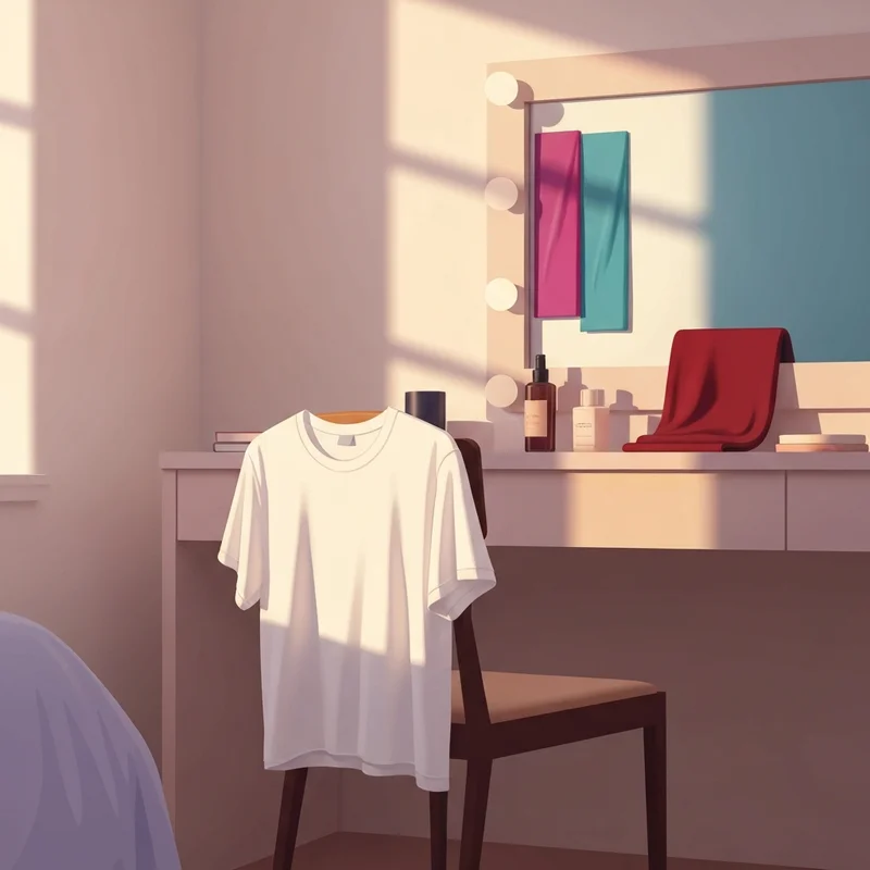 A flat lay of a white bra under white t shirt styling concept showcasing seamless skin-tone lingerie options.