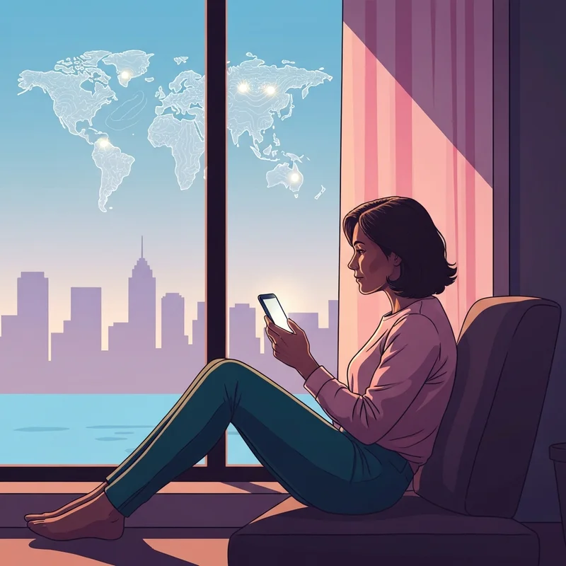 A person calmly reflecting on their phone while staying informed about Russia-Ukraine war updates.