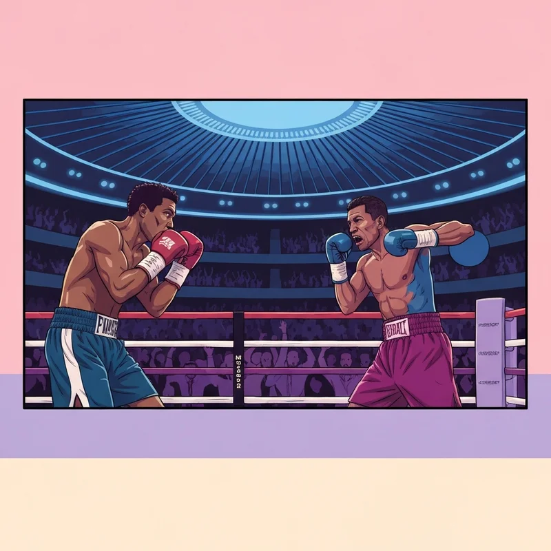 Two elite boxers facing off in the ring for the highly anticipated shakur stevenson fight at Madison Square Garden.