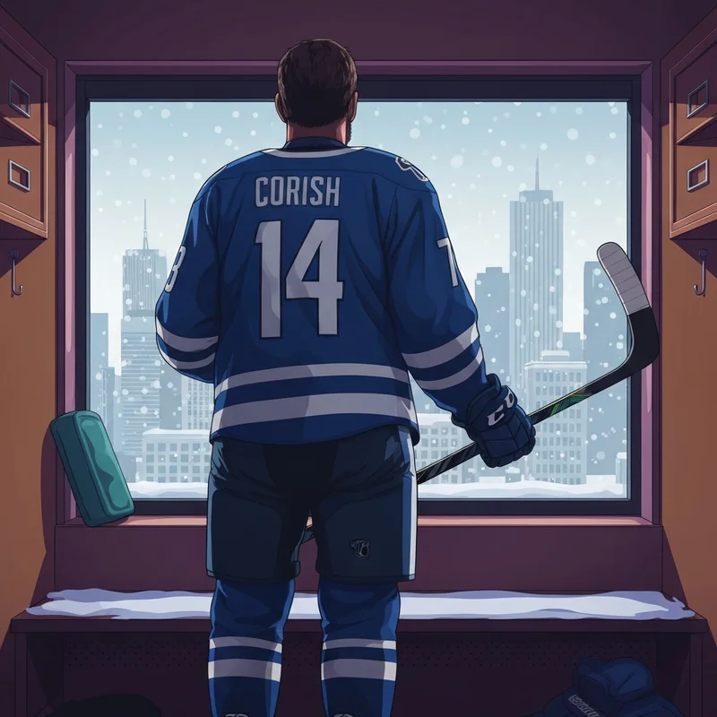 A professional athlete representing the era of Charlie Coyle transitioning to a new city after a major trade.