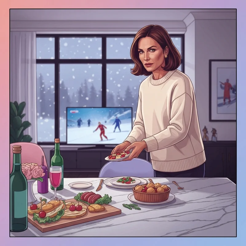 A group of friends gathering to watch the winter games, searching for when do the olympics start to plan their event.