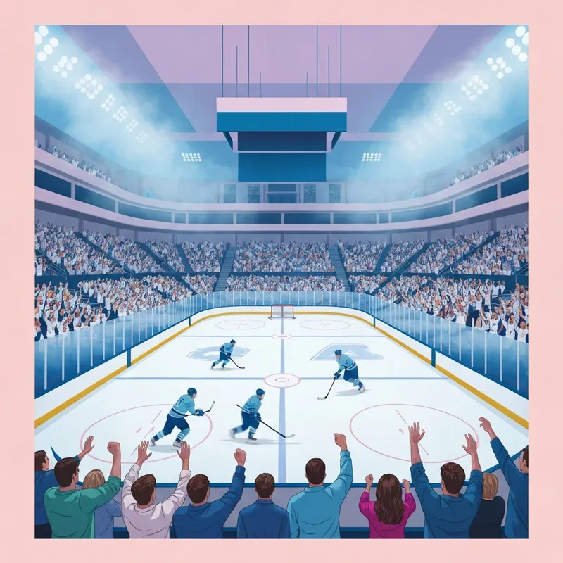 The high-energy Roar Zone student section during a penn state hockey game at Pegula Ice Arena.