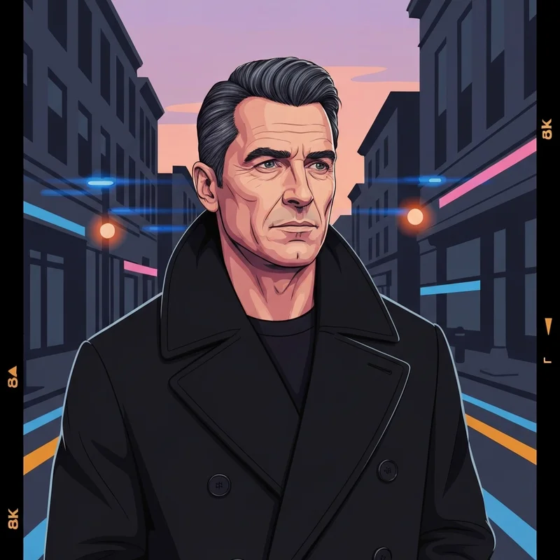 A sophisticated portrait of hip-hop artist Pusha T representing authenticity and growth in the modern era.