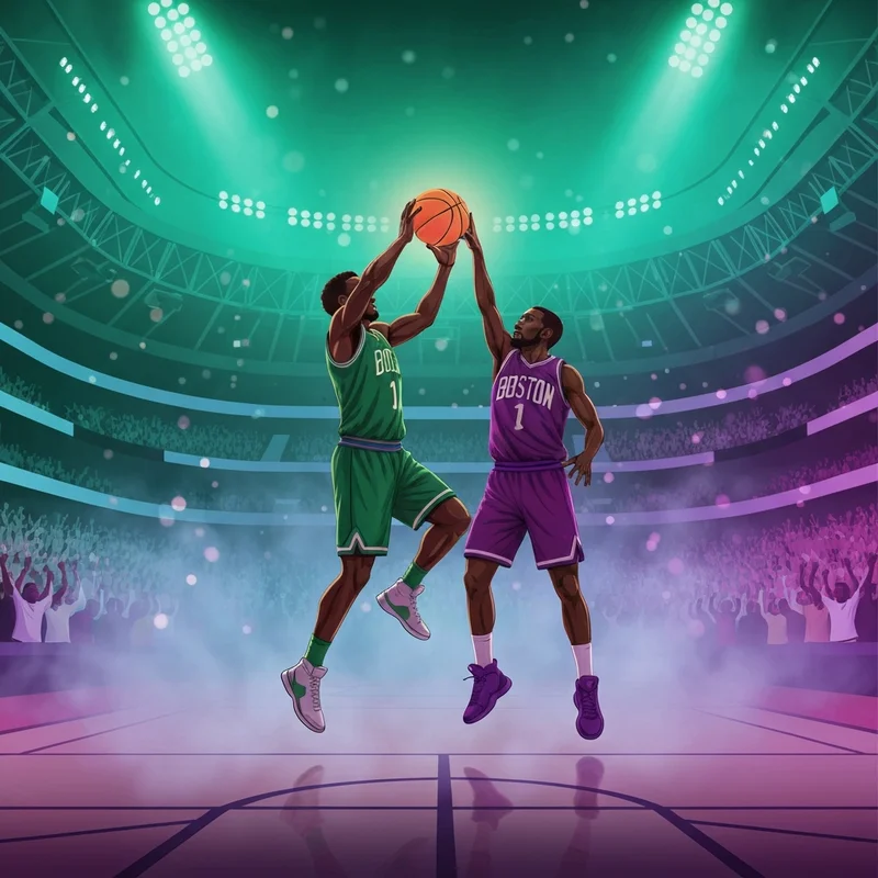 A high-intensity action shot of players during the kings vs celtics game at TD Garden.