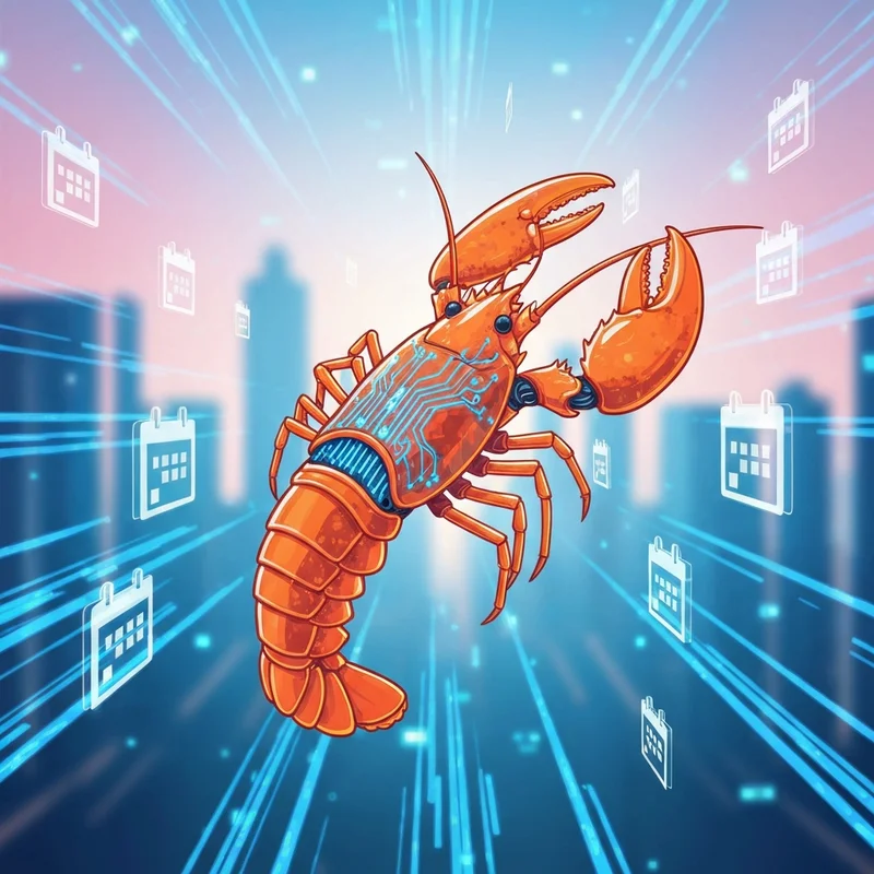 A futuristic digital assistant representation for OpenClaw in a high-tech data environment.