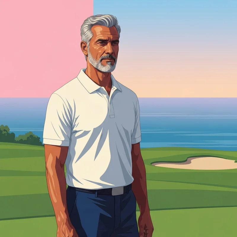 Justin Rose standing on the greens at Torrey Pines during his record-breaking 36-hole run.