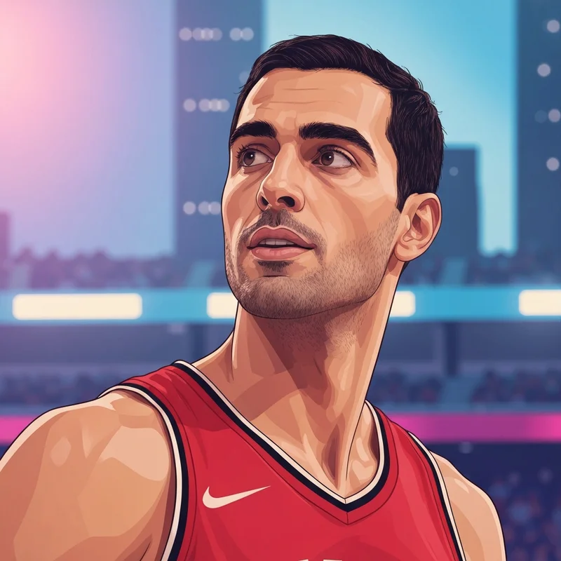 A cinematic portrait of Deni Avdija reflecting his resilience as a key player for the Portland Trail Blazers.