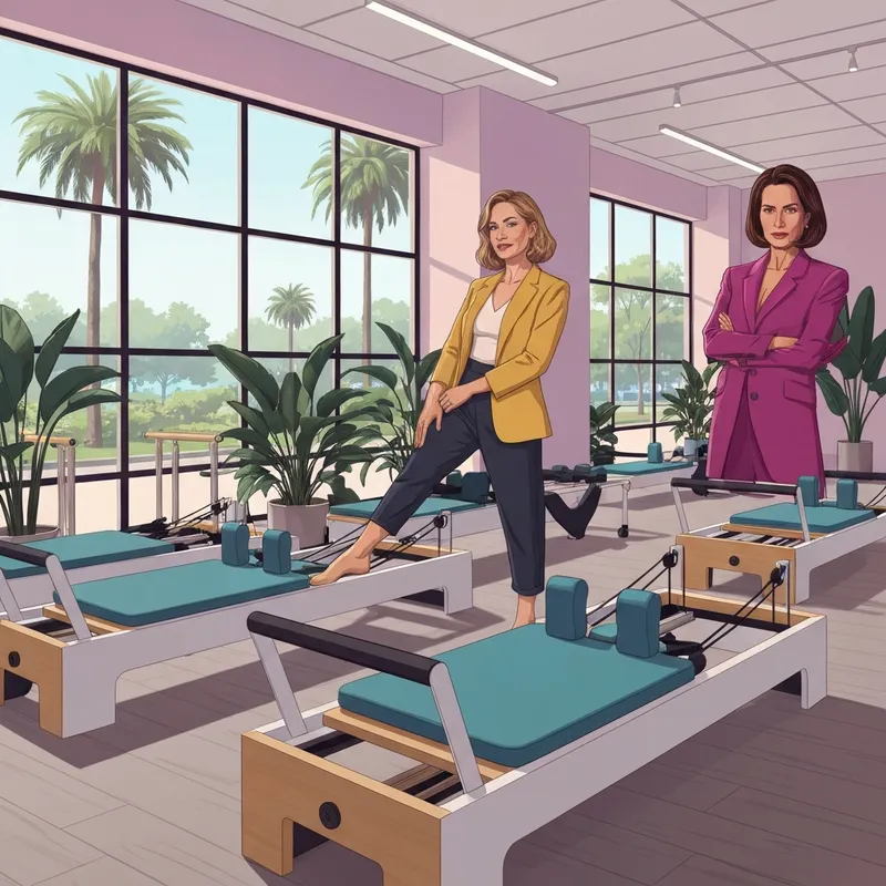 A modern boutique studio for pilates st petersburg fl with natural light and sleek reformers.