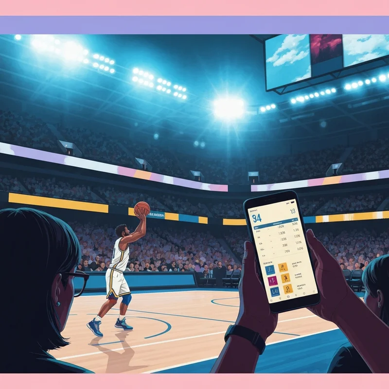 A cinematic digital art representation of an NBA arena atmosphere for a pistons vs warriors prediction analysis.