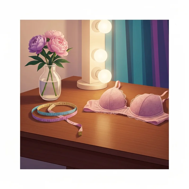 A soft-lit scene featuring a measuring tape and a lace garment used to explain how do you measure for bra size.