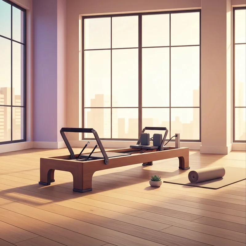 A high-end reformer in a boutique studio illustrating the factors involved in pilates cost and lifestyle investment.